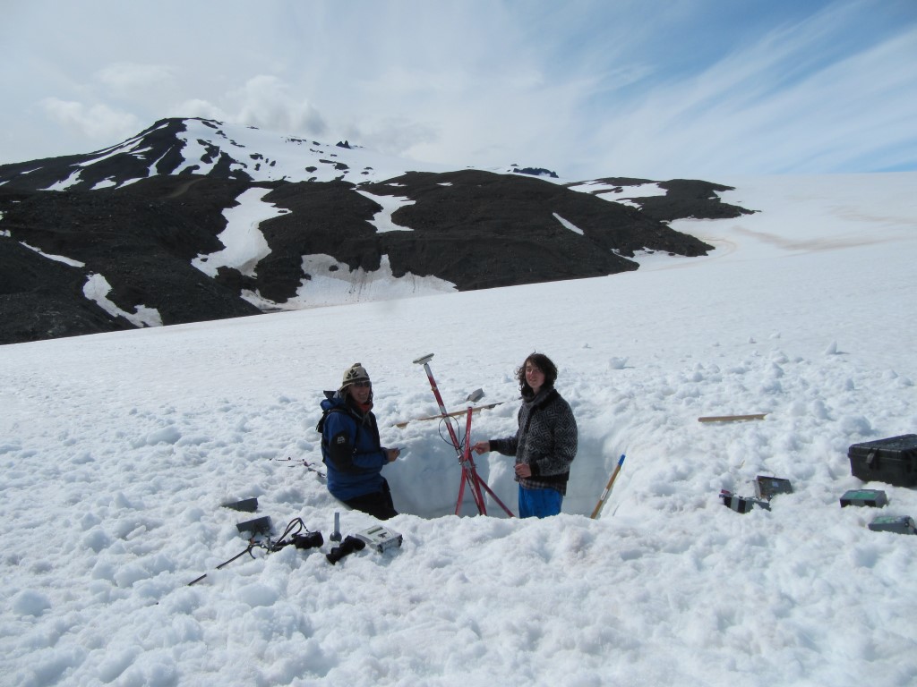 digging out a GPS station